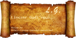 Linczer Gyöngyi névjegykártya