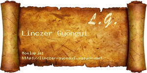 Linczer Gyöngyi névjegykártya